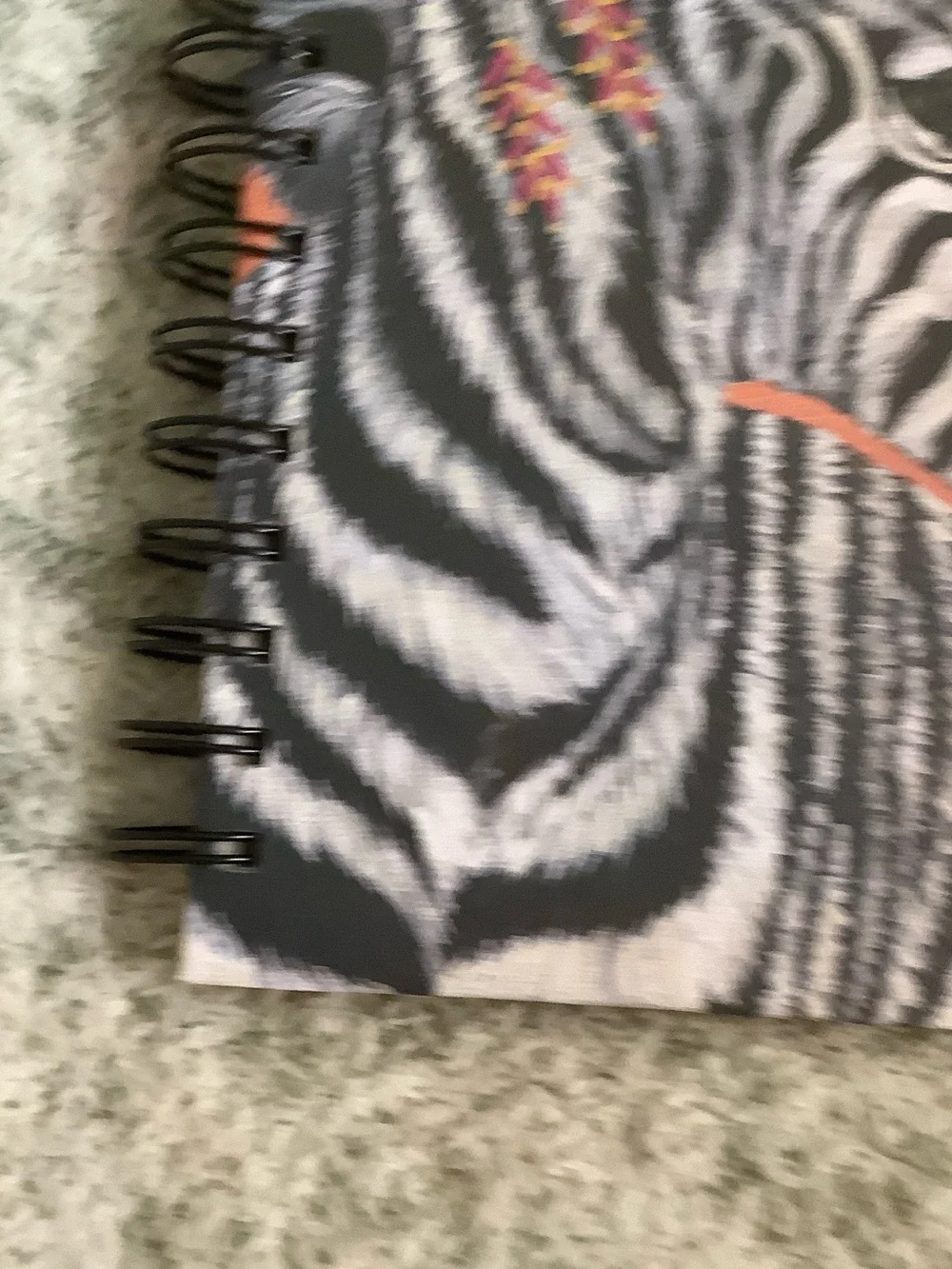 Floral Zebra Spiral Hardcover Journal Notebook ~120 lined pages NWT OCS Designs